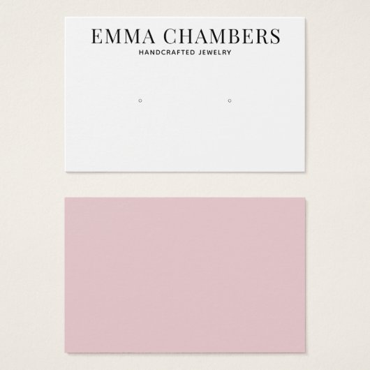 Cartes d'affichage modernes chic rose (Devant & derrière)