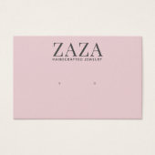 Cartes d'affichage modernes chic rose gris à oreil (Devant)