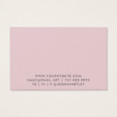 Cartes d'affichage modernes chic rose gris à oreil (Dos)