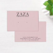 Cartes d'affichage modernes chic rose gris à oreil (Bureau)