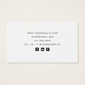 Cartes d'affichage modernes en noir blanc (Dos)