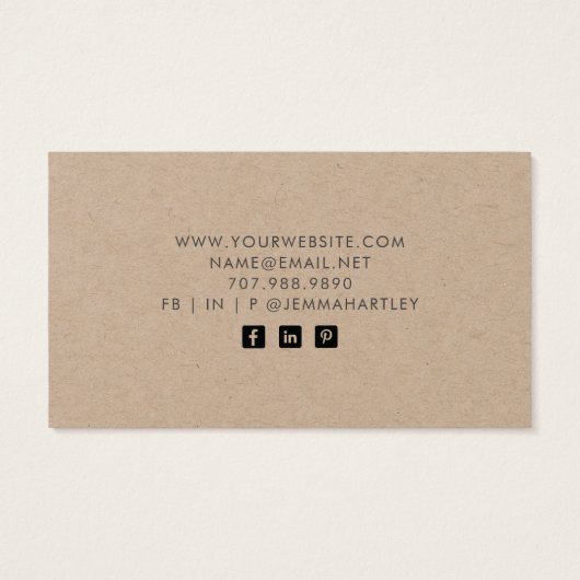 Cartes d'affichage modernes en noir blanc à oreill (Dos)