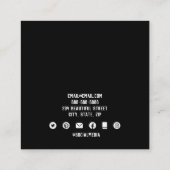 Cartes d'affichage noir minimalistes simples pour  (Dos)