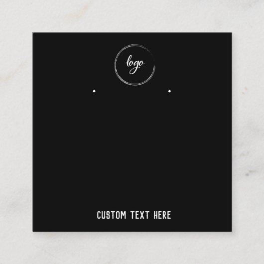 Cartes d'affichage noir minimalistes simples pour  (Devant)