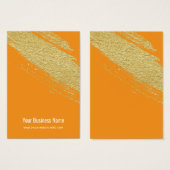 Cartes d'affichage Orange Gold Brush (Devant & derrière)