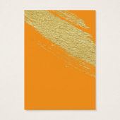 Cartes d'affichage Orange Gold Brush (Dos)