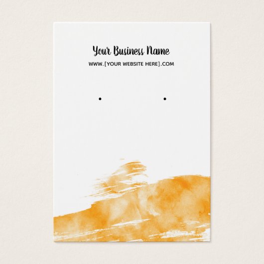 Cartes d'affichage Orange Watercolor (Devant)