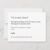 Cartes d'affichage personnalisables des spectacles (Devant)