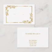 Cartes d'affichage personnalisées Baroque "Or" (Devant / Derrière)
