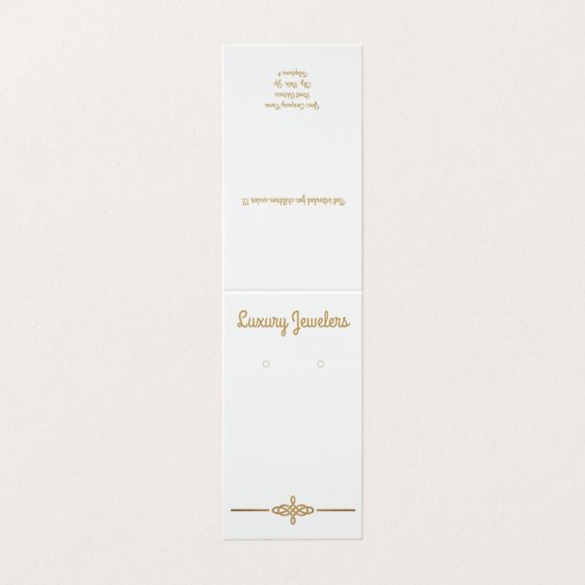 Cartes d'affichage personnalisées "Or" Blanc (Extérieur déplié)