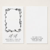 Cartes d'affichage pour bijoux à la frontière de F (Devant & derrière)