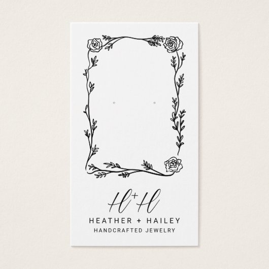 Cartes d'affichage pour bijoux à la frontière de F (Devant)