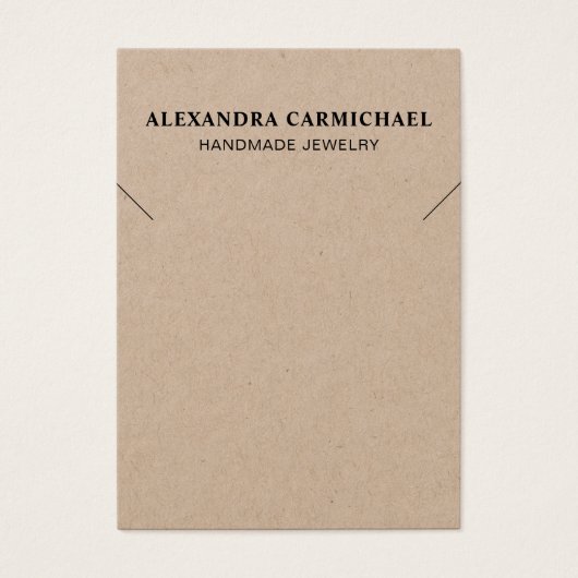 Cartes d'affichage pour bijoux artisanales à look (Devant)