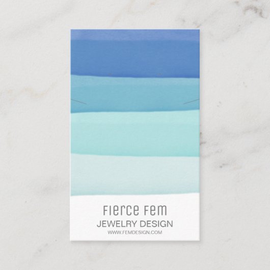 Cartes d'affichage pour bijoux bleus (Devant)