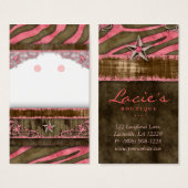 Cartes d'affichage pour bijoux Cute Zebra Star (Devant & derrière)