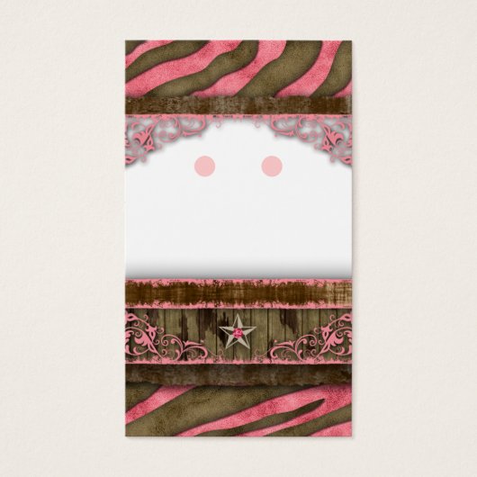 Cartes d'affichage pour bijoux Cute Zebra Star (Devant)