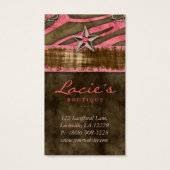 Cartes d'affichage pour bijoux Cute Zebra Star (Dos)