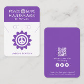 Cartes d'affichage pour bijoux de code QR d'entrep (Devant / Derrière)
