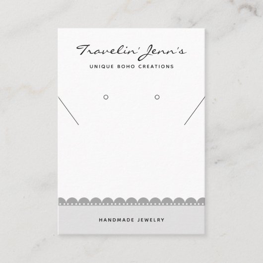 Cartes d'affichage pour bijoux de code QR d'entrep (Devant)