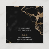 Cartes d'affichage pour bijoux en marbre noir et o (Dos)