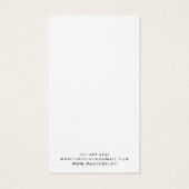 Cartes d'affichage pour bijoux Monogramme moderne (Dos)