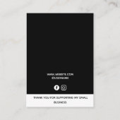 Cartes d'affichage pour bijoux professionnels (Dos)