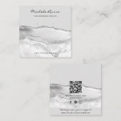 Cartes d'affichage pour bijoux QR de code en argen (Devant / Derrière)