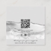 Cartes d'affichage pour bijoux QR de code en argen (Dos)
