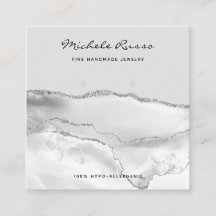 Cartes d'affichage pour bijoux QR de code en argen