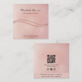 Cartes d'affichage pour bijoux Rosegold de code QR (Devant / Derrière)