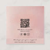 Cartes d'affichage pour bijoux Rosegold de code QR (Dos)