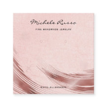 Cartes d'affichage pour bijoux Rosegold de code QR