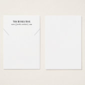 Cartes d'affichage pour collier professionnel (Devant & derrière)