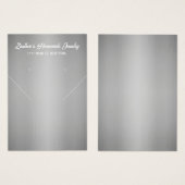 Cartes d'affichage pour la bijouterie en argent (Devant & derrière)