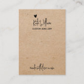 Cartes d'affichage pour oreille en papier de coeur (Devant)