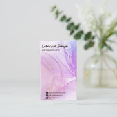 Cartes d'affichage pour oreille violette à l'encre (Debout devant)