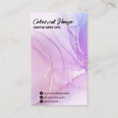 Cartes d'affichage pour oreille violette à l'encre (Devant)