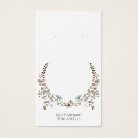 Cartes d'affichage rose bleu Fleur sauvage Laurel