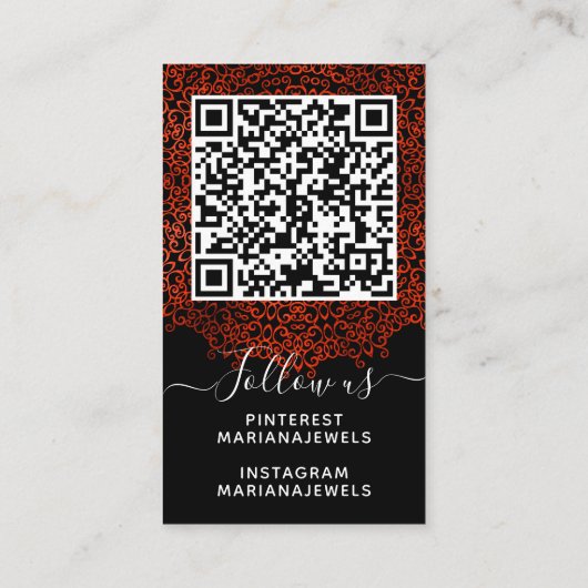 Cartes d'affichage rouge et noir gothique Mandala (Dos)