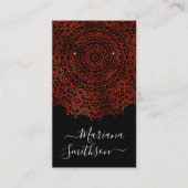 Cartes d'affichage rouge et noir gothique Mandala (Devant)