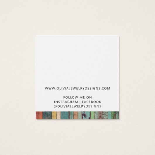 Cartes d'affichage Rustique Chic Stud Élevant Bijo (Dos)