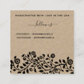 Cartes d'affichage Rustique Kraft Grandes oreilles (Dos)