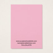 Cartes d'affichage simples à collier rose clair (Dos)