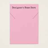 Cartes d'affichage simples à collier rose clair (Devant)