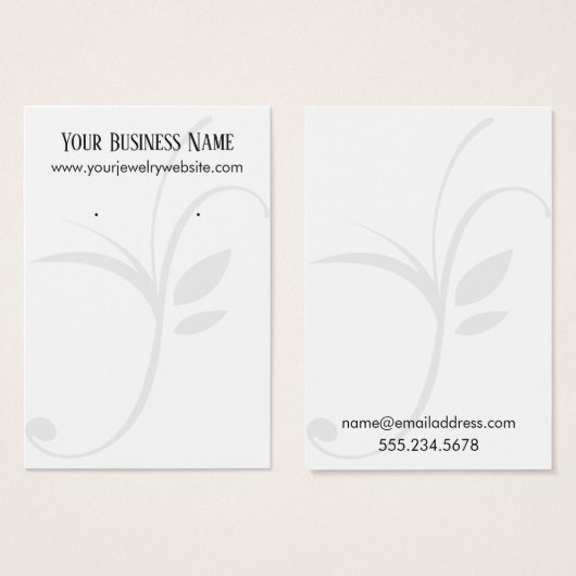 Cartes d'affichage simples à feuilles blanches (Devant & derrière)