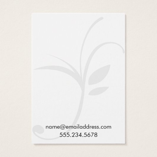 Cartes d'affichage simples à feuilles blanches (Dos)