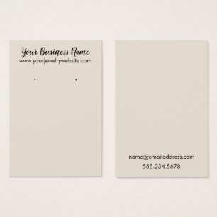 Cartes d'affichage simples à porter en crème