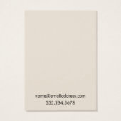 Cartes d'affichage simples à porter en crème (Dos)