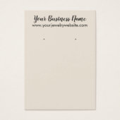 Cartes d'affichage simples à porter en crème (Devant)