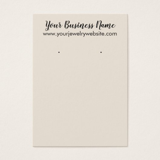 Cartes d'affichage simples à porter en crème (Devant)